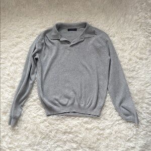 Brandy Melville Collared Gray Sweater